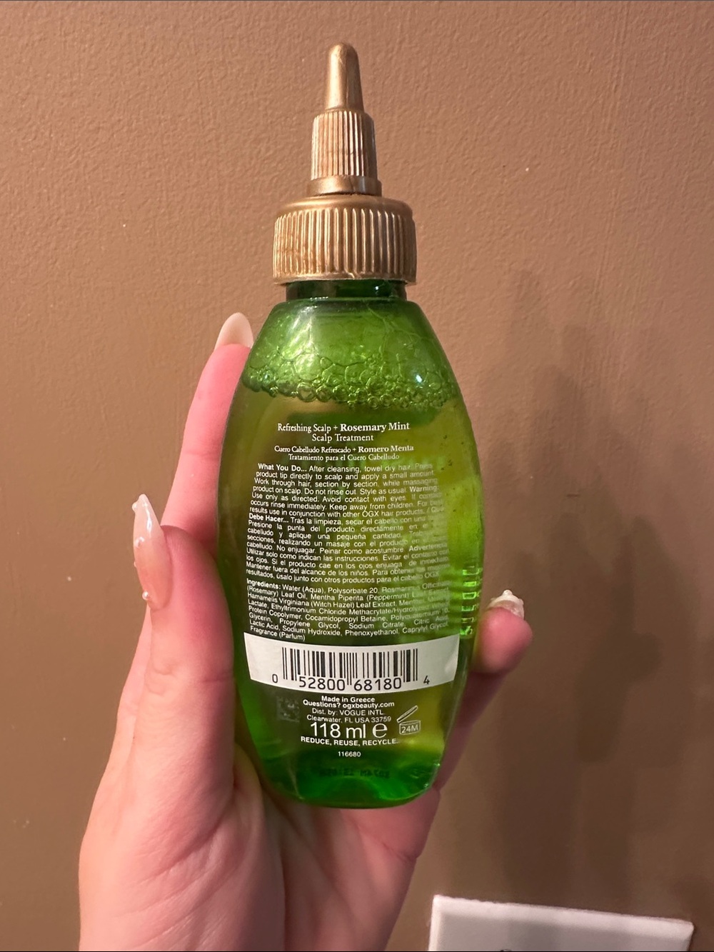 OGX Refreshing Scalp Rosemary Mint Scalp Treatment - Green - Picture 2 of 2